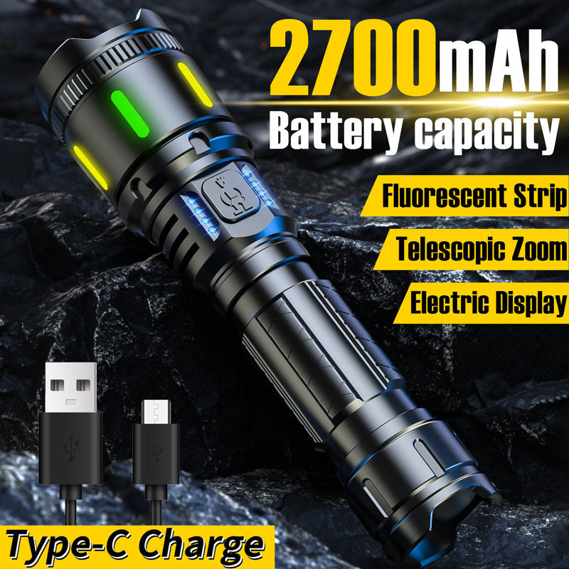 Multifunctional Zoomable High-Power Long-Range Flashlight