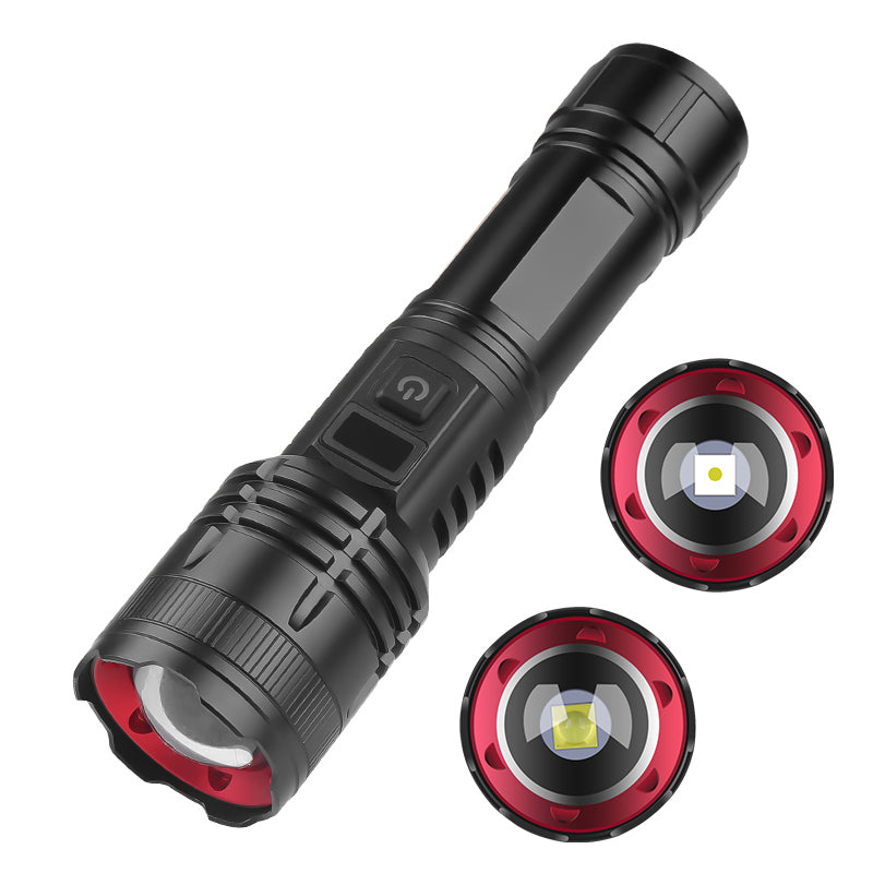 30W LED Zoom Flashlight with Power Display