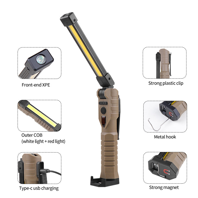 Magnetic Dual-Sided COB Folding Work Light