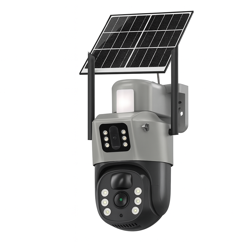 4G Dual-Lens Solar Outdoor Security Camera (Remote Monitoring)