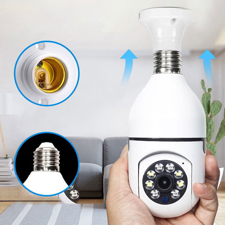 2MP Tuya Smart Panoramic Bulb Camera
