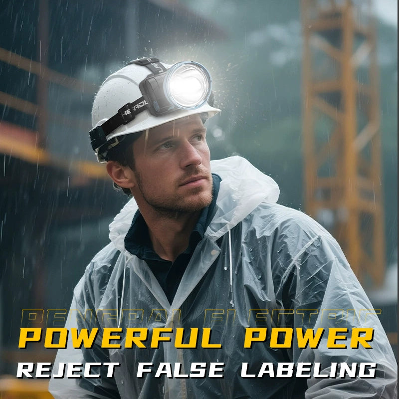 Rechargeable Headlamp - Motion Sensor, Super Bright, Waterproof, Long Lasting