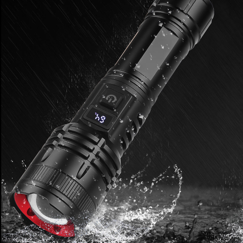 30W LED Zoom Flashlight with Power Display