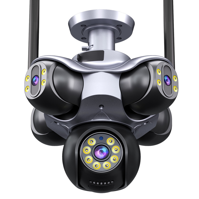 5-Lens Outdoor Security Camera 5-View HD Night Vision for Home