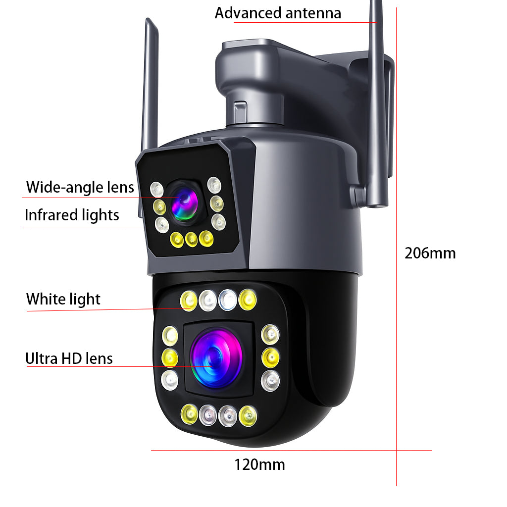 Wireless HD Dual-Lens Outdoor Camera