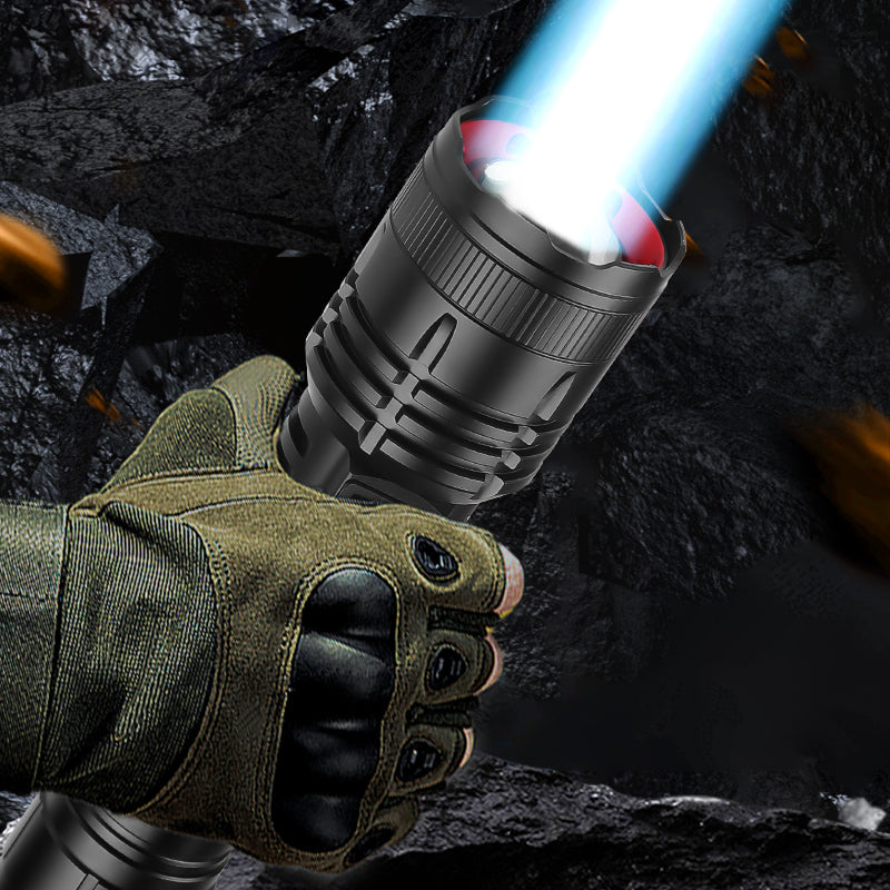 30W LED Zoom Flashlight with Power Display