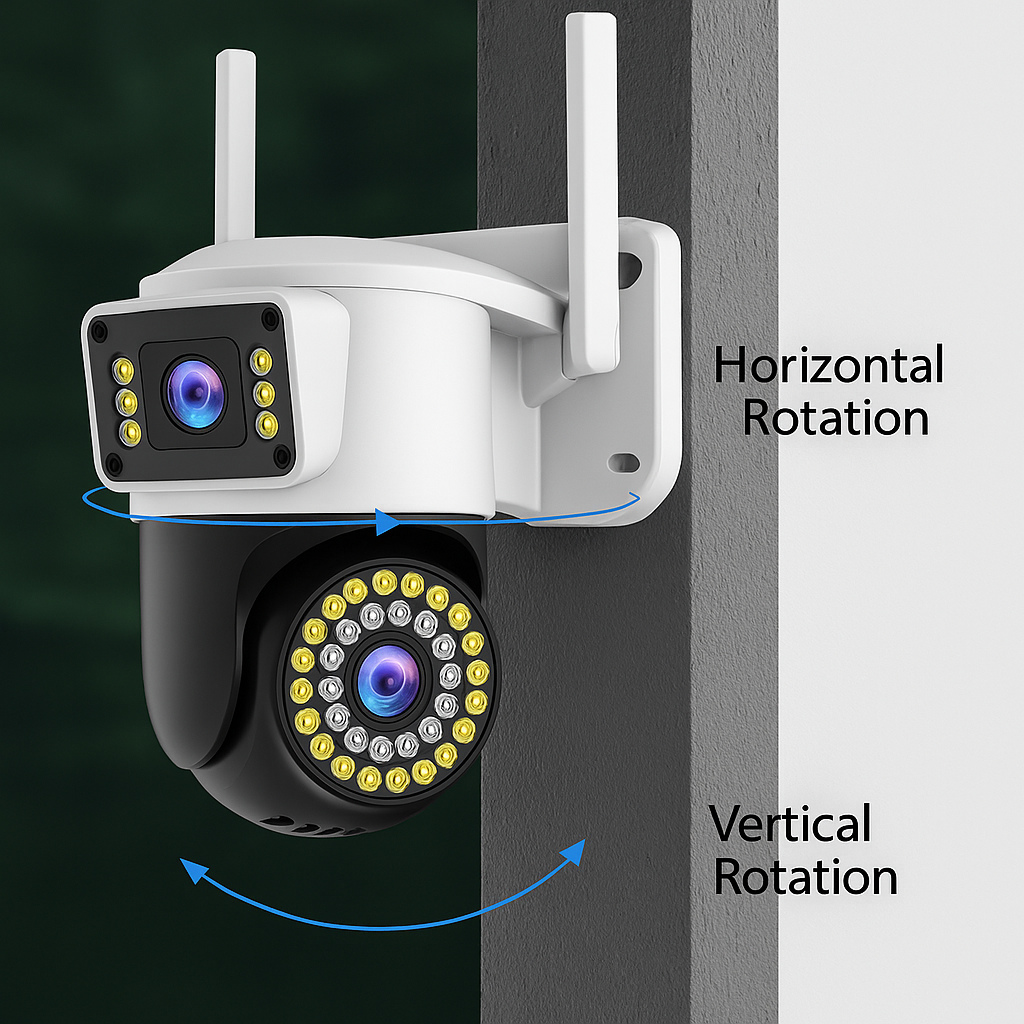 360° Dual-Lens Outdoor Security Camera