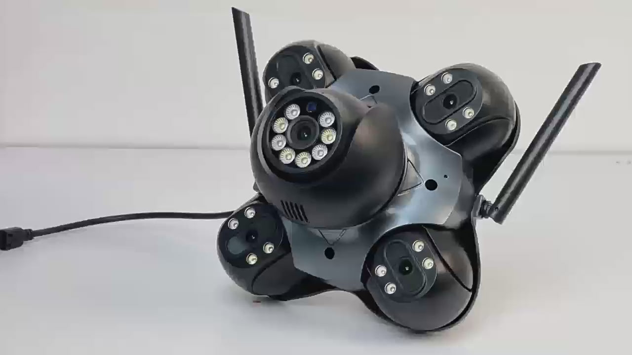 5-Lens Outdoor Security Camera 5-View HD Night Vision for Home